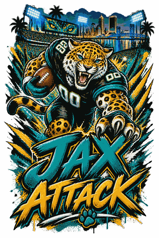 Jax Attack Football Shirt full preview
