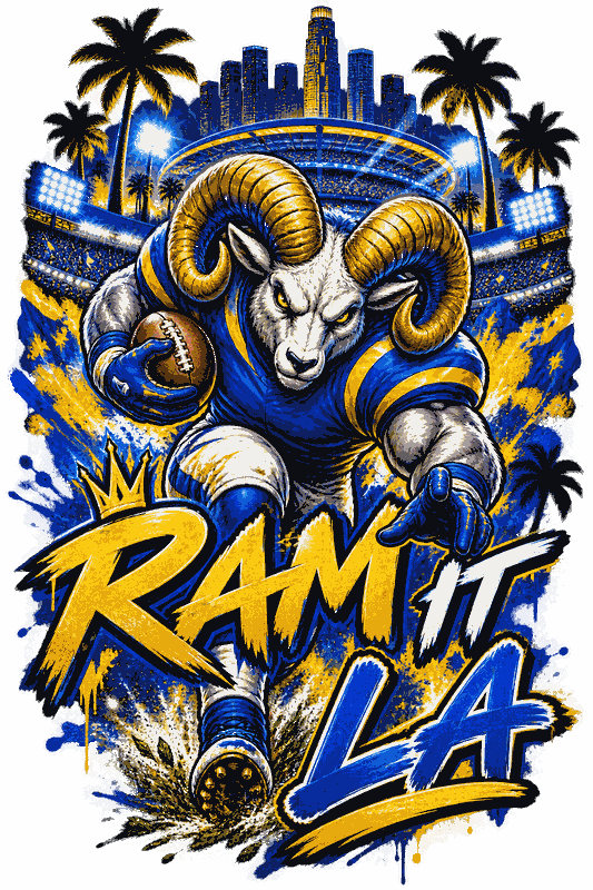 Ram It LA Football DTF Transfer