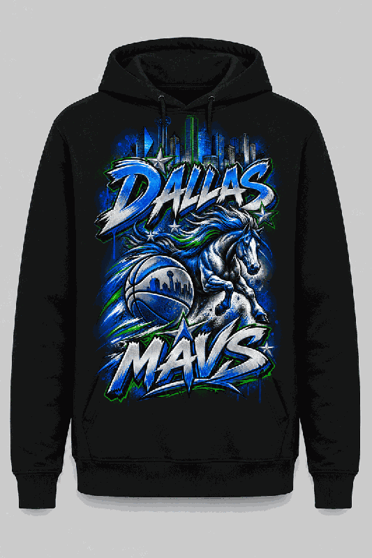Dallas Mavs Graffiti Basketball Hoodie full preview