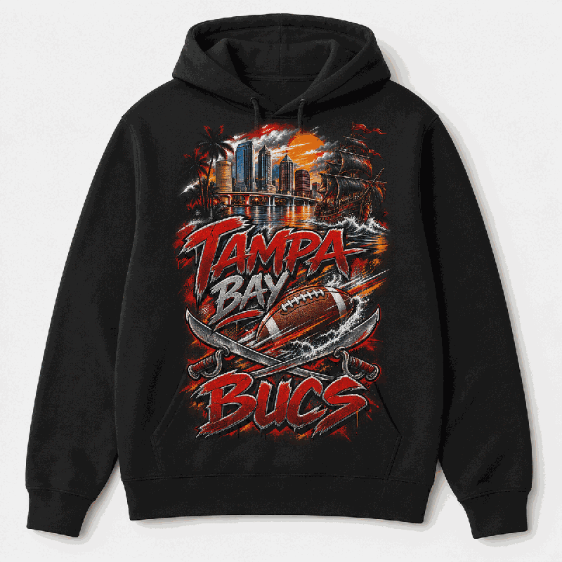Tampa Bay Bucs Graffiti Football Hoodie full preview