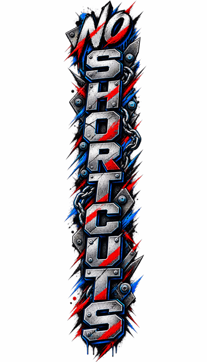 No Shortcuts Vertical-Leg