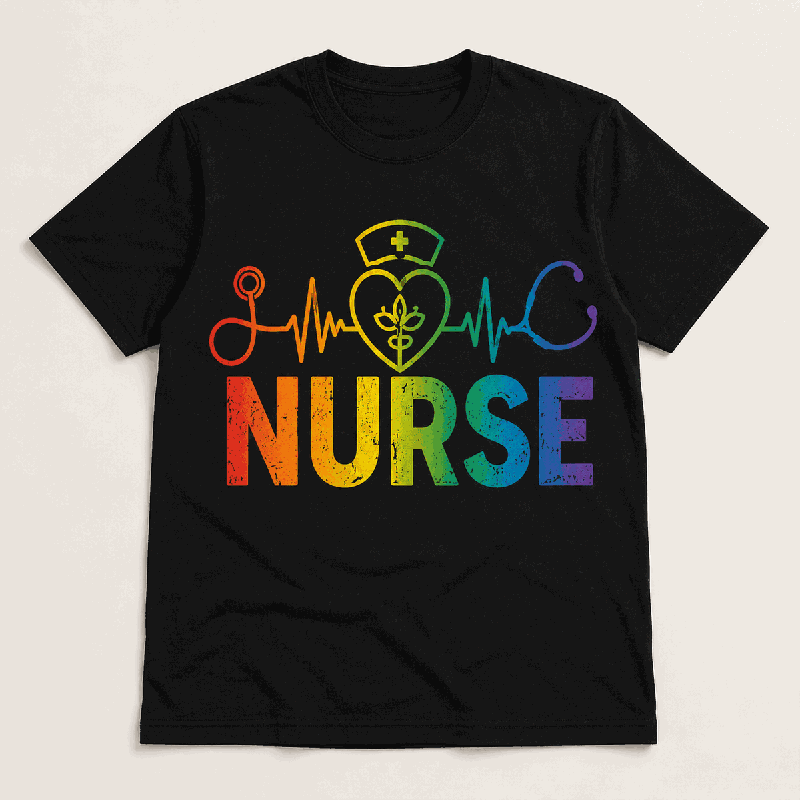Rainbow Nurse Shirt full preview