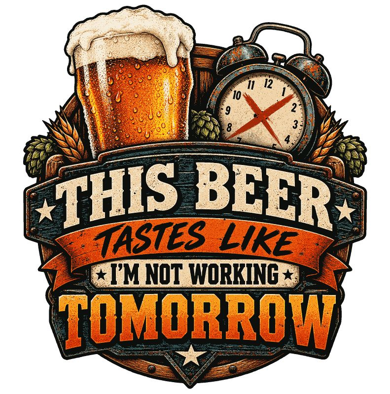 This Beer Tastes Like I’m Not Working Tomorrow Koozie DTF